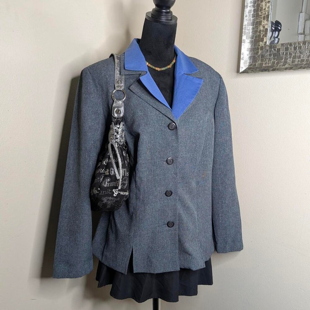 Vintage gray textured blazer size 18w